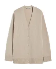 Wool cashmere button sweater S,L,M sand-colored