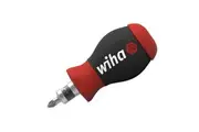 Wiha Magnetic Softfinish Stubby Screwdriver With Bit Magazine (Multi Colour) (One Size)