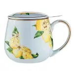 Ashdene Citrus Blooms Tea/Coffee Cup 430ml Drink Mug New Bone China w/ Infuser