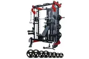 Reeplex CBT-PN Multi Station Gym + FID Bench + 100kg Olympic Rubber Weight Plates