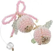 [Beatifufu] Cute Beaded Bow Earrings Bow Dangle Earrings Versatile Hair Clip for Women