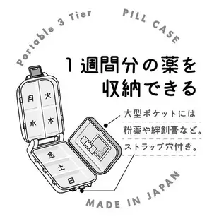 Sky Monkey☆日本製 三層藥盒 旅行分裝盒 YAMADA 山田化學 日本藥盒 隨身藥盒 一週藥盒 分裝藥盒