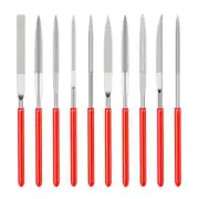 10Pcs Diamond Needle File Set 3x140mm Mini Needle File Kit for Stone Glass Me...