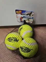 Nerf Dog Toys 4” Tennis Ball 3 Pack Yellow NEW