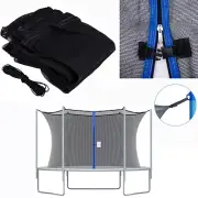 Round Trampoline Safety Enclosure Net Replacement for 14FT 6 Pole Frame w/Zipper