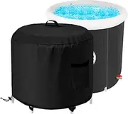 GS Alderaul Portable Ice Bath Tub Cover - Dustproof, Waterproof with Windproof Hem - Outdoor Ice Bath Barrel Cover for Cold Plunge Tub