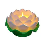 Creative LED Lotus Candles Flameless Desktop Lamp Child Holiday Gift