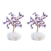 2PK Wishstone Gemstone Gemtree Large Amethyst Wellness Healing Stone Collection