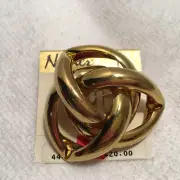 Lovely Vintage Napier Gold Tone Three Point Brooch
