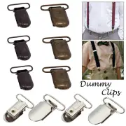 Pacifier Holder Dummy Clips Suspender Hooks Baby Soother Clip Metal Strap 10PCS