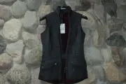 Barbour Cavalry Quilted Gilet Vest Fleece Navy Blue LGI0016NY71 New U.K 8 U.S 4