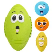 Squeaky Dog Balls Squeak Latex Puppy Toy Ball With Funny Face Fetch Play Balls