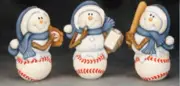 Ceramic Bisque~~ Ready to Paint~~ (3) Baseball Snowmen