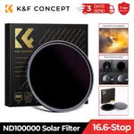 K&F 概念ND100000 太陽能濾鏡 16.6 檔固體 28 層中性密度濾鏡,適用於 DSLR 相機鏡頭 NANO-