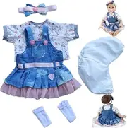 scnbom Reborn Baby Dolls Clothes for 17-22 inch Girl Outfits Accesories (Isabella)