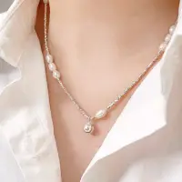 在飛比找momo購物網優惠-【KT DADA】s925純銀項鍊 珍珠項鍊 淡水珍珠 項鍊