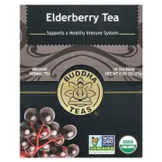 Buddha Teas, Organic Herbal Tea, Elderberry, Caffeine Free, 18 Tea Bags, 0.95 oz (27 g)
