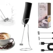 Electric Milk Frother Handheld Drink Mixer - Electric Whisk Foam Maker for Co...