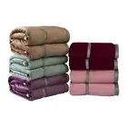 Thickened Winter Blanket Solid Color Flannel Blanket Lightweight Throw Blanket