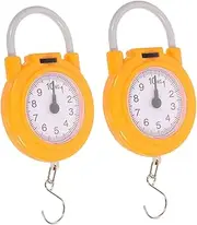 FRCOLOR 1 Pair Portable Handheld Mechanical Scale Lightweight Spring Scale with Hook for Fishing Kitchen and Travel Accurate Weight Measurement Tool Compact Design for
