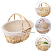 Picnic Basket Mini Wedding Flower Girl Baskets Woven Storage Baby Child