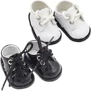 TOBBOMEY Miniature Doll Shoes 2 Sets DIY Doll Decor Accessories for Home Decor for Boys and Girls
