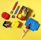 Children Kids Lunch Box Picnic Box Oxford Lunch Box Set & Spoon,Fork,Chopstick