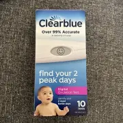 New Clearblue Digital Ovulation Predictor Kit - 10 Count Exp Date:01/2025+