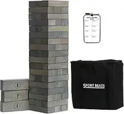 Large Tower Game Life Size Lawn Yard Outdoor Games for Adults and Family Wooden Stacking Games- includes Rules and Carry Bag-54 Large Blocks