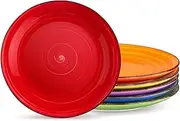 vancasso Bonita Dinner Plates, 10.5 Inch Ceramic Plates, Microwave, Oven and Dishwasher Safe Plates Set of 6 - Assorted Colors