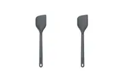 2x Zyliss Spatula Scraper Silicone Nylon Kitchen Cooking Utensil Lrg 30.5cm GRY
