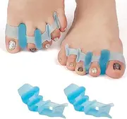 Toe Separators,2 PCS Toe Spacers for Women & Men,Toe Spacers Bunion Corrector,Thumb Valgus Corrector(Blue)