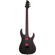 Schecter Sunset-6 ET EX Red Dawn Baritone Electric Guitar - Gloss Black