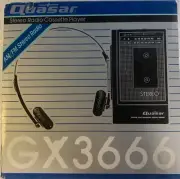 Quasar GX-3666 AM/FM Portable Stereo Cassette Player Vintage 1990 Rare Brand New