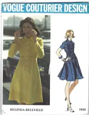 Vogue Sewing Pattern 2820 Vintage Belinda Bellville Dress, Size 10, New