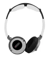 Sentry Folding Rubberized Headphones in White HO406 - New