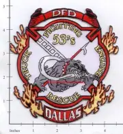 Texas - Dallas Engine 53 Truck 53 Rescue 53 Fire Rescue TX Fire Dept Patch