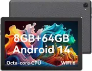 Jeazans 10 Inch Android 14 Tablet 8GB RAM 64GB ROM 5000mAh Dual Band WiFi