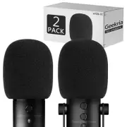 Geekria Foam Windscreen for Razer Seiren X, Seiren Emote, Seiren Elite (2 Pack)