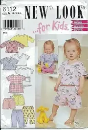 New Look Sewing Pattern 6112 Top Shirt Pants Size NB-L