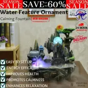 Water Feature Fountain Ornament Indoor Table Bench Top Waterfall Home Decor New