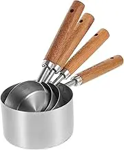 Luxshiny 1 Set Measuring Cup Metal Measure Cup Dog Food Scoop 1/4 Cup Stackable Tablespoons Coffee Scoops Baking Measuring Spoons Measure Spoons Portable Tea Spoon Stainless Steel