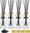 Reed Diffuser Bottle Set of 4 Glass Diffuser Bottles 5Oz/155Ml Clear Empty Essen
