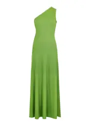Christopher Esber Fran Green One-shoulder Jersey Maxi Dress - 8 8