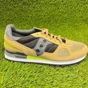 Saucony Shadow Original Mens Size 10 Khaki Tan White Athletic Shoes Sneakers