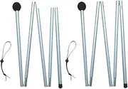 koolsoo 2X Tarp Poles Tent Poles Easy to Install Lightweight with Tarp Pole Tip Covers Aluminum Rod for Traveling Shelter Canopy