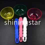 3 Pcs Dental Lab Flexible Alginate Rubber +3 Spatulas Mixing Colour Bowl New