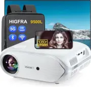 Projector with 5G WiFi and Bluetooth JIFAR 560 ANSI 16000L Native 1080P New