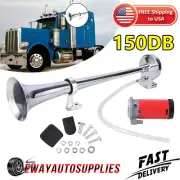12V Air Train Horn Single Trumpet Compressor Kit For Car Truck Lorry VAN 150 DB (for: Ford)