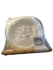 Creative Crafts California Creations 94398 SNOWMEN PLATE Ready To Paint Pottery